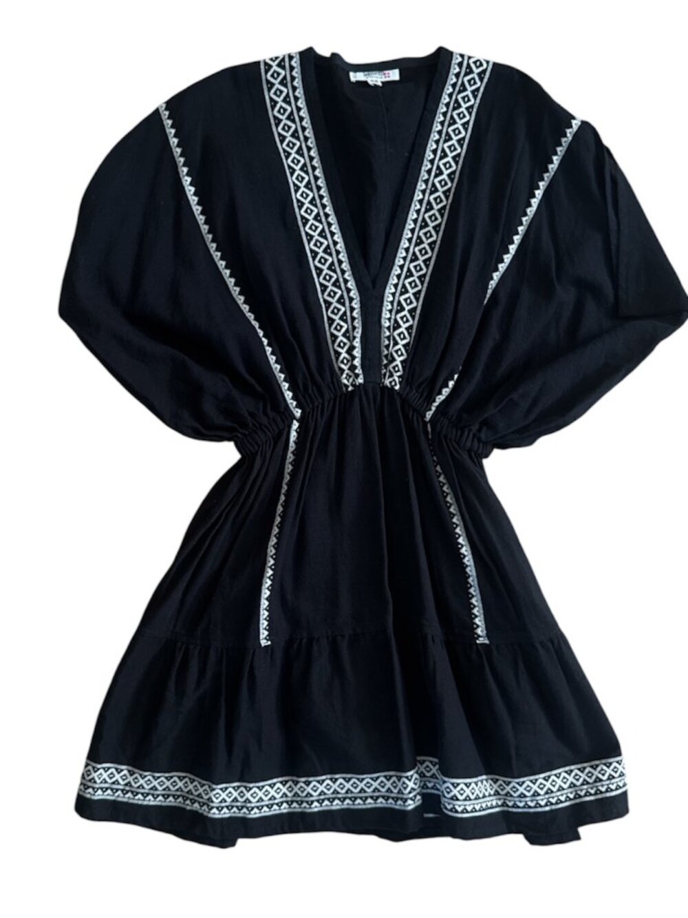 lemlem Leliti Short Plunge Neck Dress/Cover up